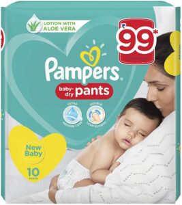 Pampers Complete Skin Comfort Pants, (M) 76 Count, Anti-rash blanket, Lotion with Vitamin E & Aloe Vera, Medium, 7-12kg
