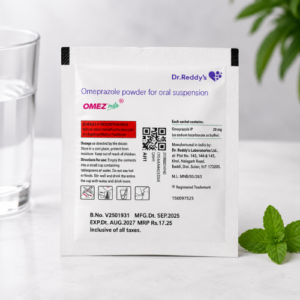 OMEZ Insta Omeprazole Powder 20 mg Mint Flavour Sachet