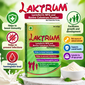 Laktrum Lactoferrin NFQ and Bovine Colostrum Powder 50 g
